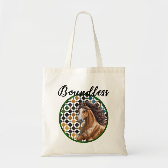 Boundless Horse Tote – Alhambra Geometric Art Bag (Front)