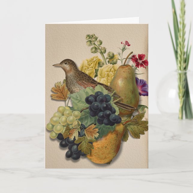 Bountiful and Colorful Fruit Folded Greeting Card (Front)