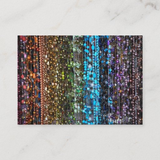 Customizable Bountiful Beads - Chubby Business Card Templates