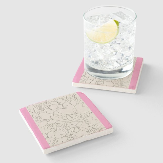 Bountiful Blossoms  Stone Coaster (Side)