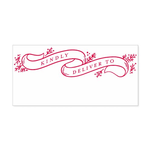 Bountiful Branches Red and White Christmas Self_inking Stamp