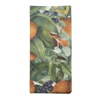 Bountiful Fruit Watercolor Print Cloth Napkin