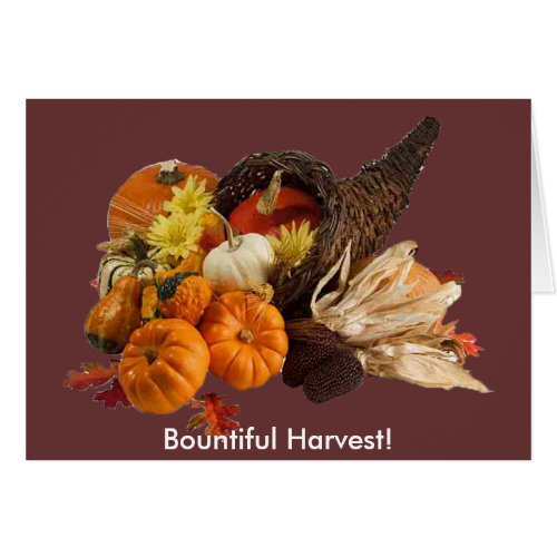 Bountiful Harvest Cornucopia Card