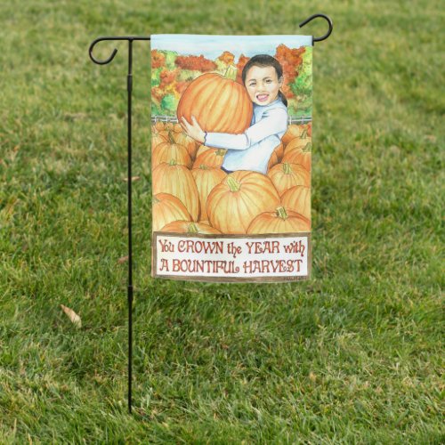 Bountiful Harvest Pumpkin Patch Garden Flag