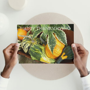 Bountiful Harvest Squash Thanksgiving Holiday Card