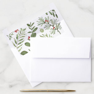Bountiful Holiday Botanical Patterned Envelope Liner
