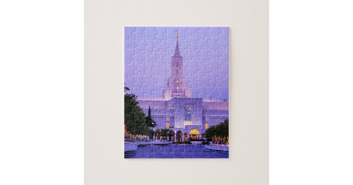 Bountiful LDS Mormon Temple Sunrise Utah Jigsaw Puzzle Zazzle