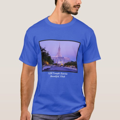 Bountiful LDS Mormon Temple Sunrise _ Utah T_Shirt