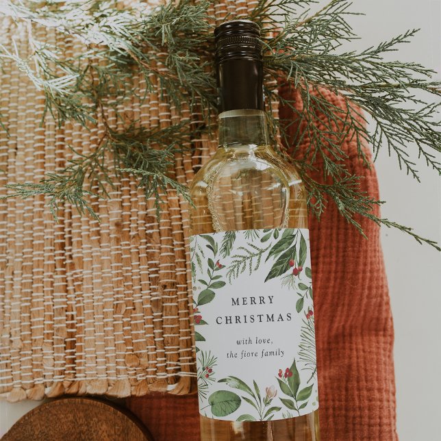 Bountiful | Personalized Holiday Wine Label (Creator Uploaded)