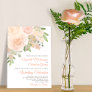 Bountiful Roses Elegant Coral Peach Floral Wedding Invitation