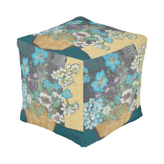 Bountiful Spring I Pouf (Angled Front)