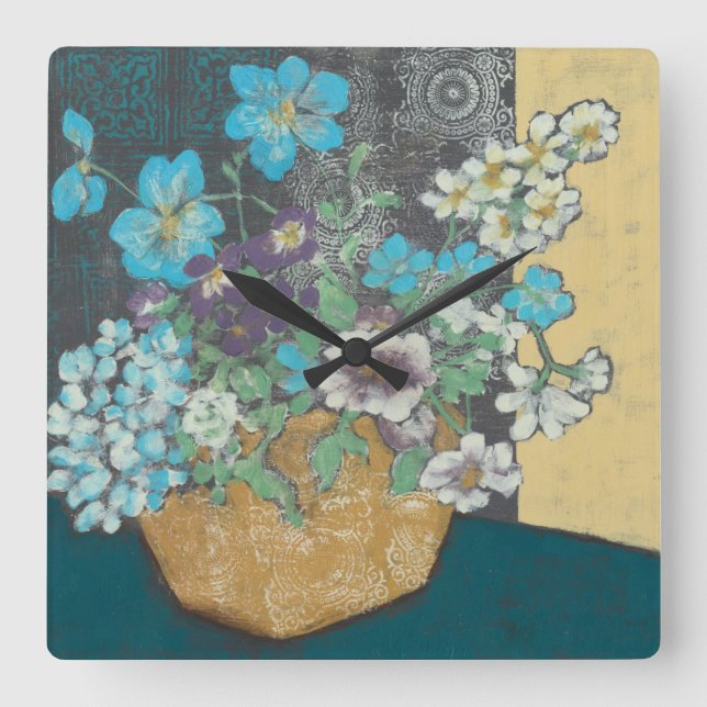 Bountiful Spring I Square Wall Clock (Front)