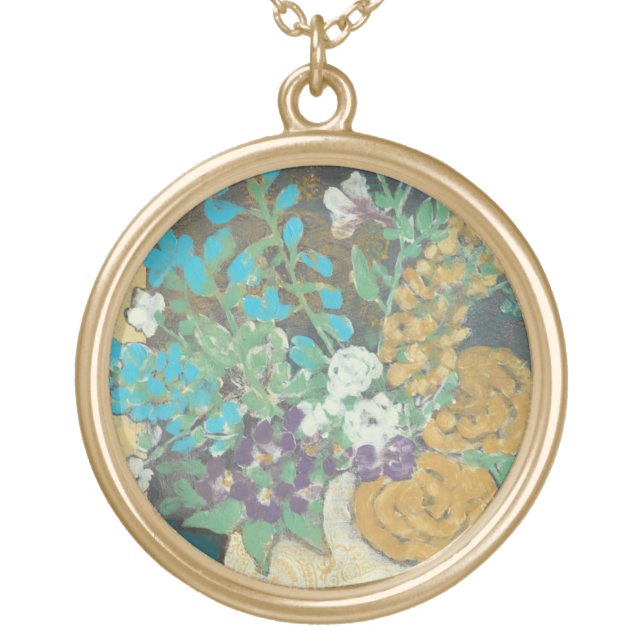 Bountiful Spring II Gold Plated Necklace (Front)