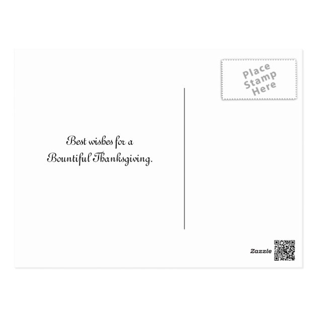 Bountiful Thanksgiving Postcard