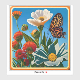 Bounty Blooms 3 Box of Wildflowers, Vibrant Spring Sticker