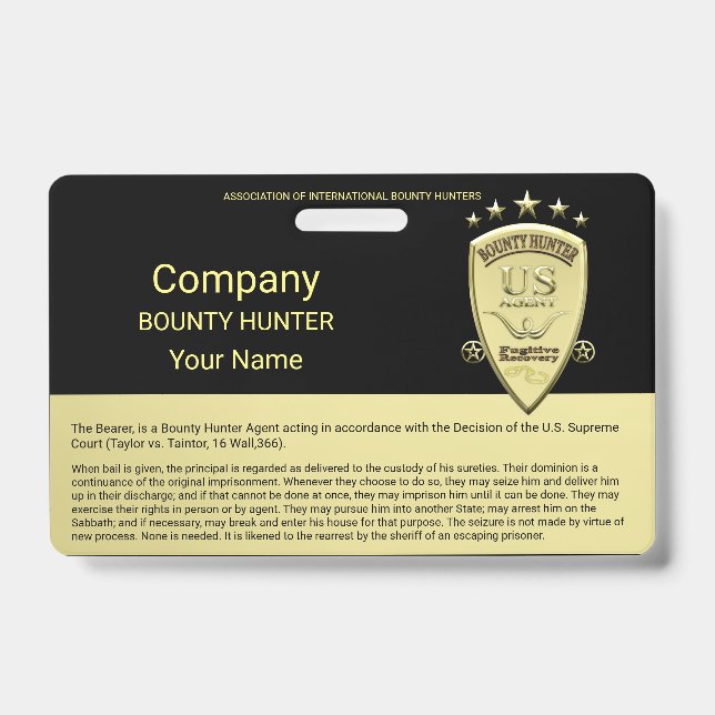 Bounty Hunter Agent Badge (Front)