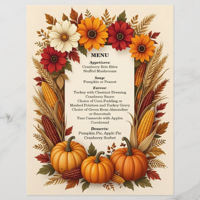Bounty of the Fields Thanksgiving Letterhead (Front)