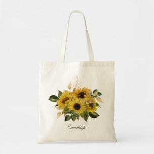 Bouquet Beautiful Yellow Brown Sunflowers Tote Bag