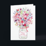Bouquet Birthday Card<br><div class="desc">Birthday Drinks Card</div>