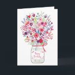 Bouquet Birthday Card<br><div class="desc">Birthday Drinks Card</div>