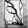 Bouquet Blanc: Abstract White & Black Gallery Wrap