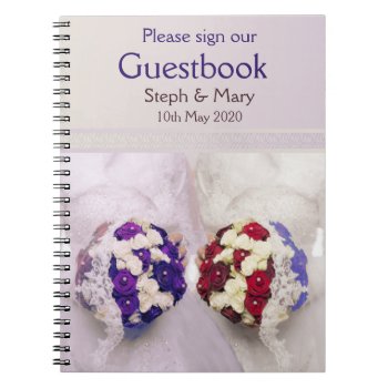 Bouquet Brides Guestbook For A Lesbian Wedding Notebook by AGayMarriage at Zazzle