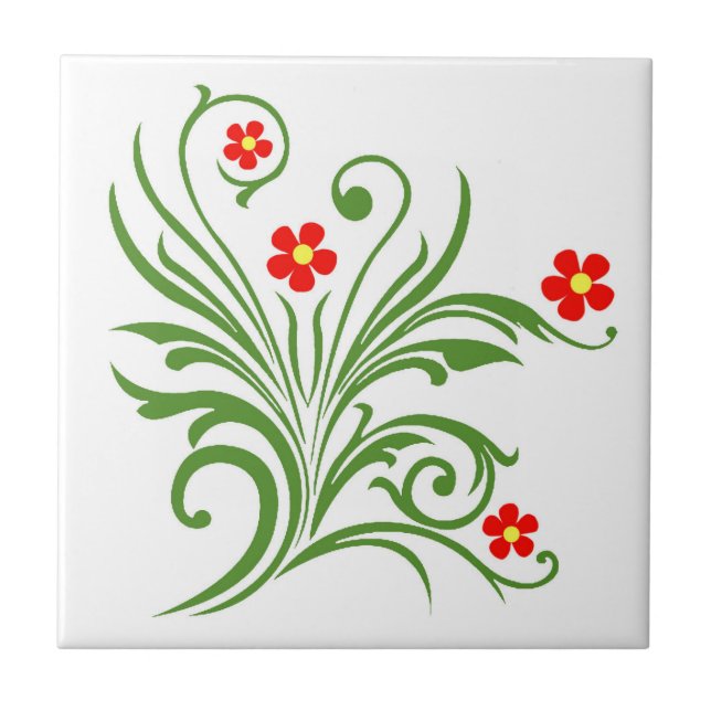 Bouquet Ceramic Tile (Front)
