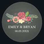 Bouquet Chalkboard Wedding Sticker<br><div class="desc">Bouquet Chalkboard Wedding Sticker. If you have any questions or requests please contact me.</div>