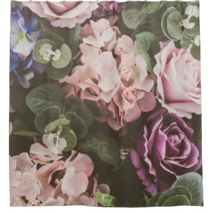 Bouquet flower, vintage filter, beautiful backgrou shower curtain