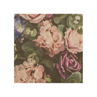 Bouquet flower, vintage filter, beautiful backgrou wood wall art
