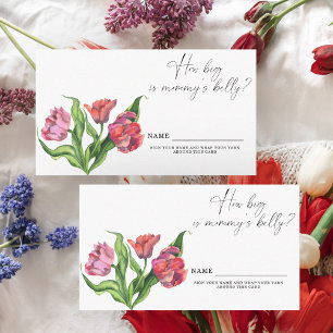 Bouquet flowers - How big is mommy's belly game Enclosure Card