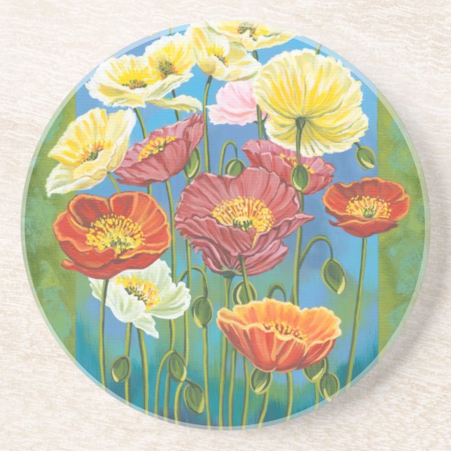 Bouquet in Border I Drink Coaster (Front)