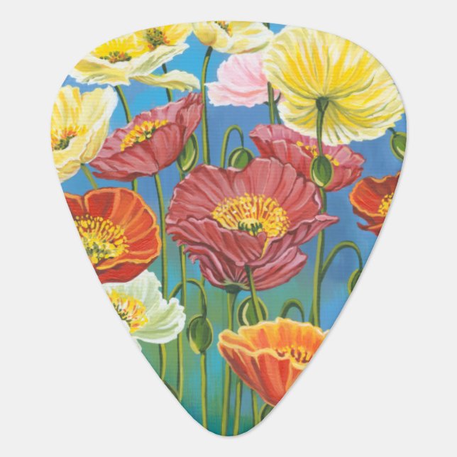 Bouquet in Border I Guitar Pick (Front)