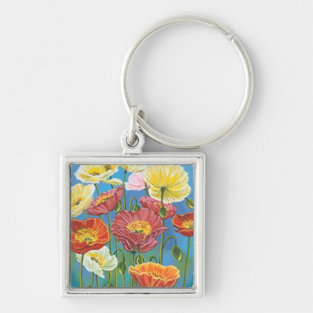 Bouquet in Border I Keychain (Front)