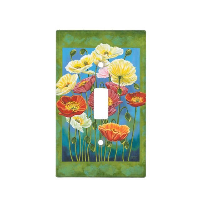Bouquet in Border I Light Switch Cover (Front)