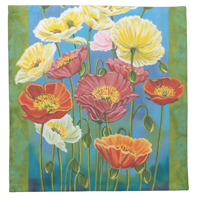 Bouquet in Border I Napkin (Front)