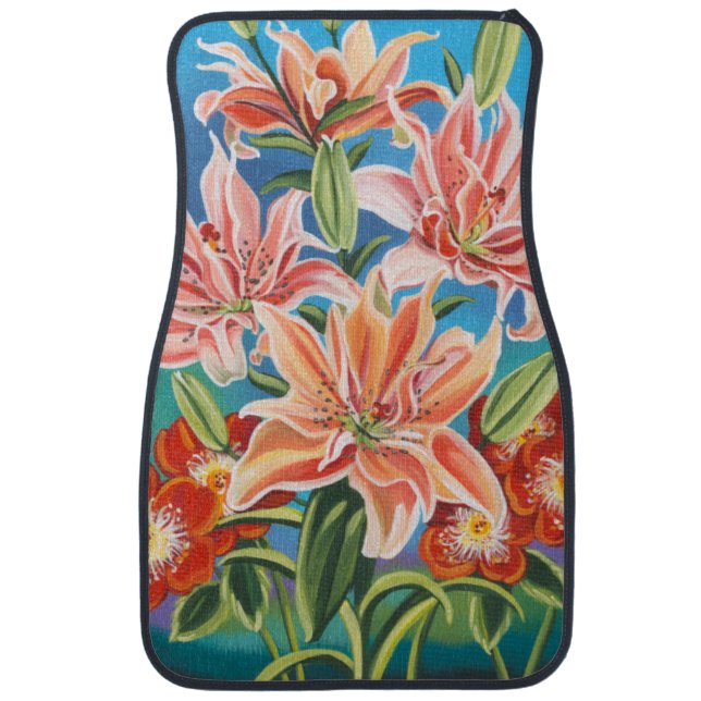 Bouquet in Border II Car Floor Mat (Front)