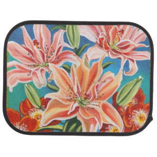 Bouquet in Border II Car Mat