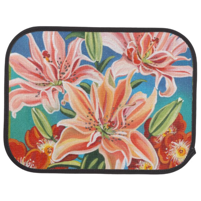 Bouquet in Border II Car Mat (Rear)