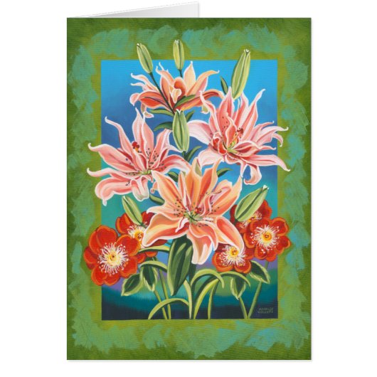 Bouquet in Border II Cards (Front)