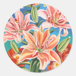 Bouquet in Border II Classic Round Sticker