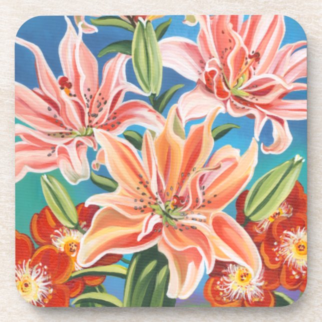 Bouquet in Border II Drink Coaster (Front)
