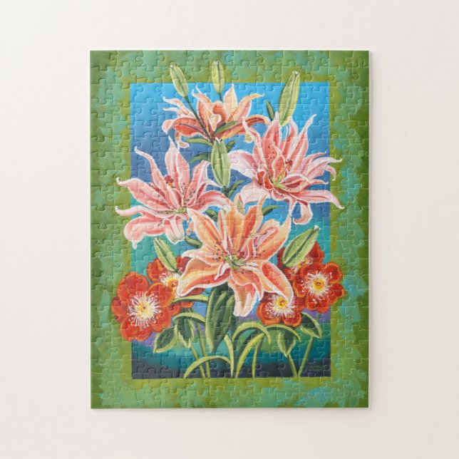 Bouquet in Border II Jigsaw Puzzle (Vertical)