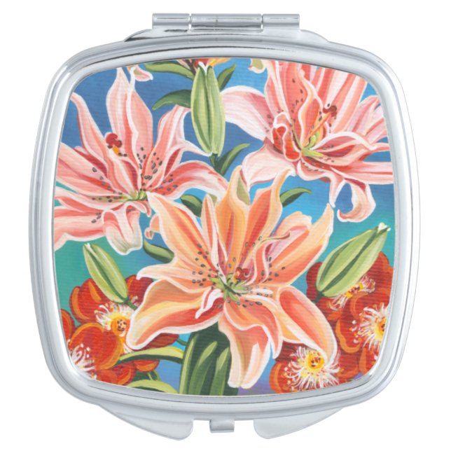 Bouquet in Border II Mirror For Makeup (Front)