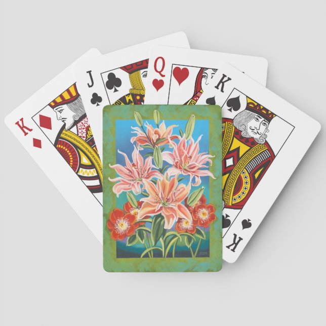 Bouquet in Border II Poker Cards (Back)