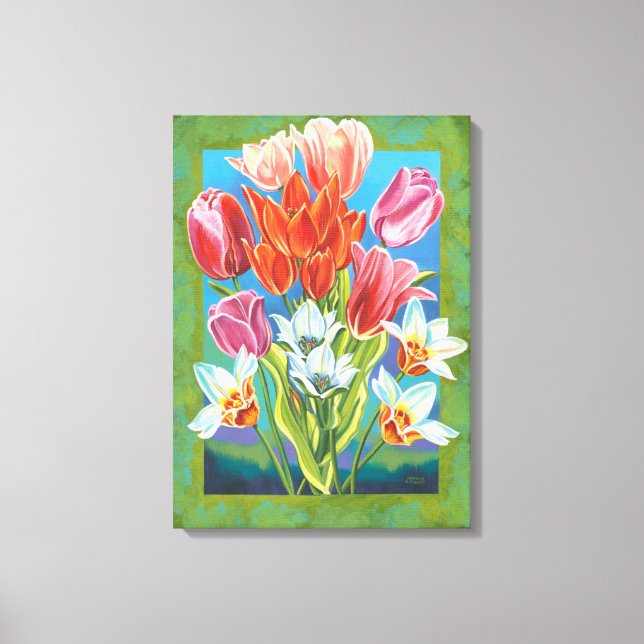 Bouquet in Border III Canvas Print (Front)