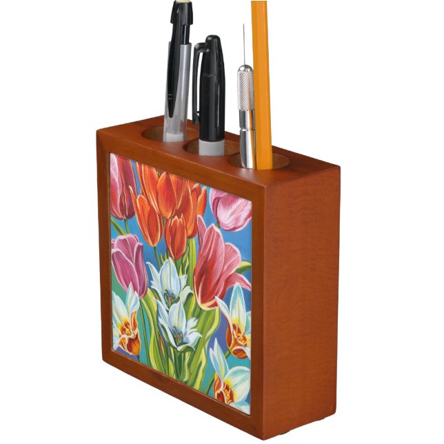 Bouquet in Border III Desk Organizer (In Situ)