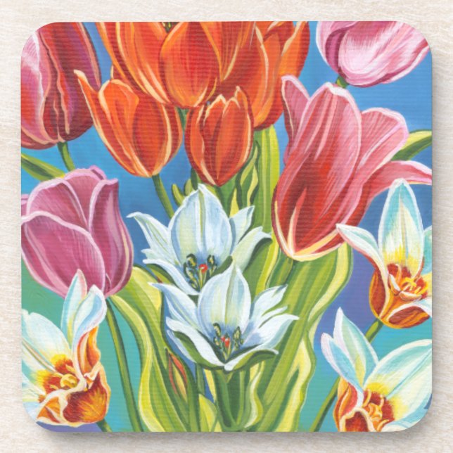 Bouquet in Border III Drink Coaster (Front)