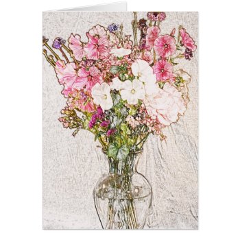 Bouquet In Clear Vase by DragonL8dy at Zazzle