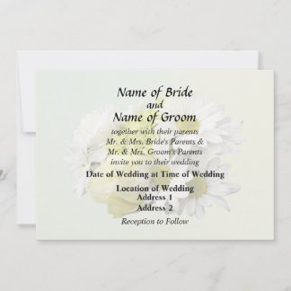 Bouquet in Shades of White and Yellow Invitation